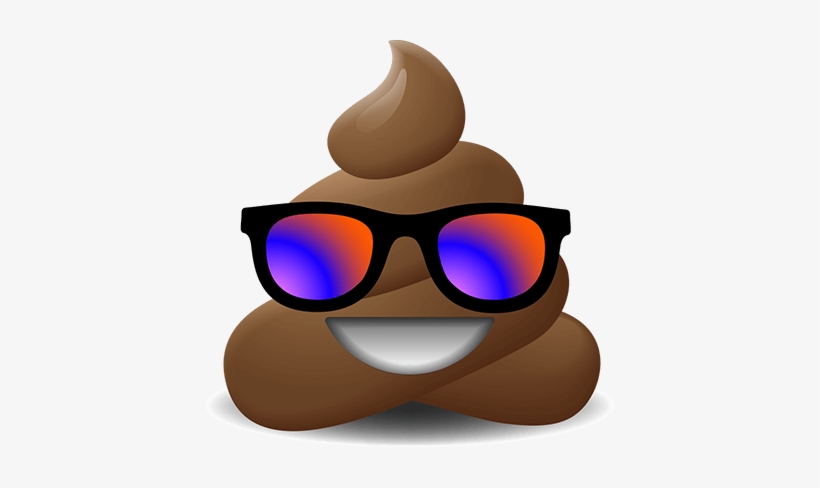 Poop Emoji Stickers Messages Sticker-11 - Poop Emoji With Shades, transparent png download