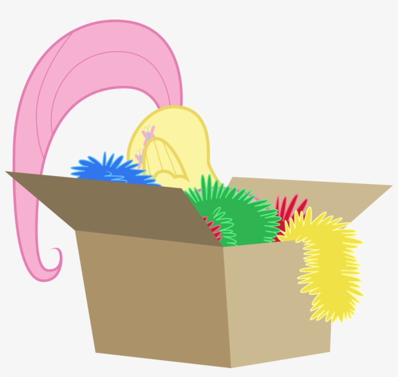Sympathizer, Box, Cardboard Box, Flutterbutt, Fluttershy, - Fluttershy In Box, transparent png download