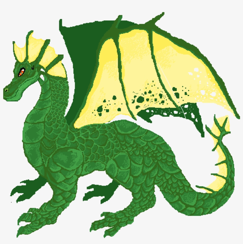 Juvenile Green Dragon - Illustration, transparent png download