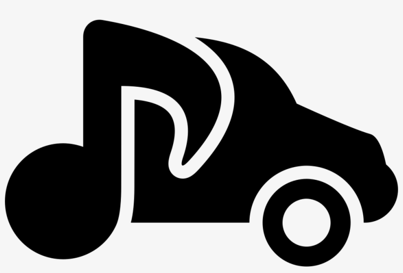 Music Note Over A Half Black Car Comments - Music, transparent png download