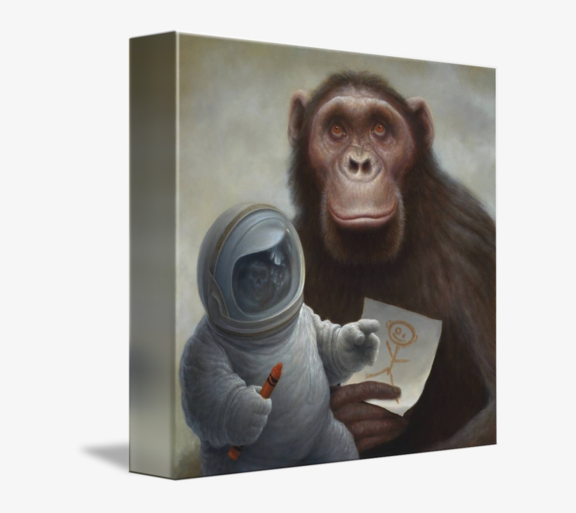 Chimp Drawing Painting Png Freeuse Stock - Drawing, transparent png download