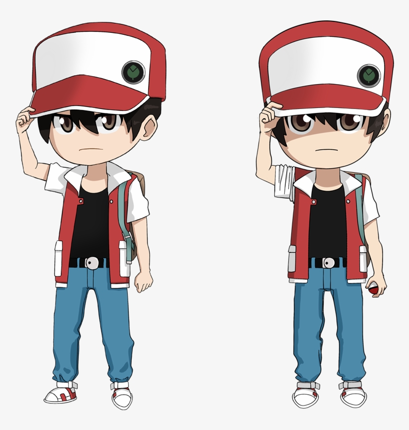 Green Blue And Yellow Trainer By Syker - Pokemon Red And Blue Trainer, transparent png download