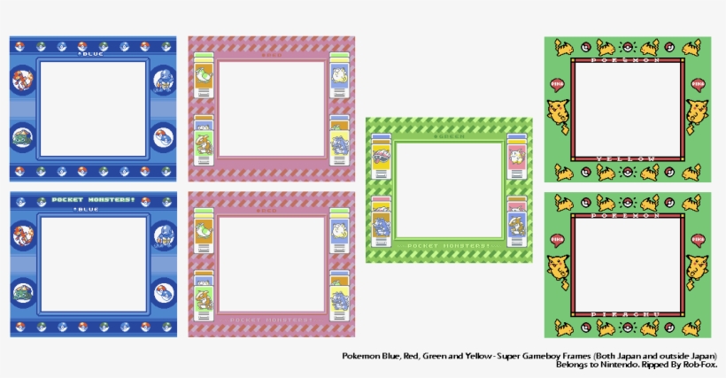 Click For Full Sized Image Super Game Boy Frames - Pokemon, transparent png download