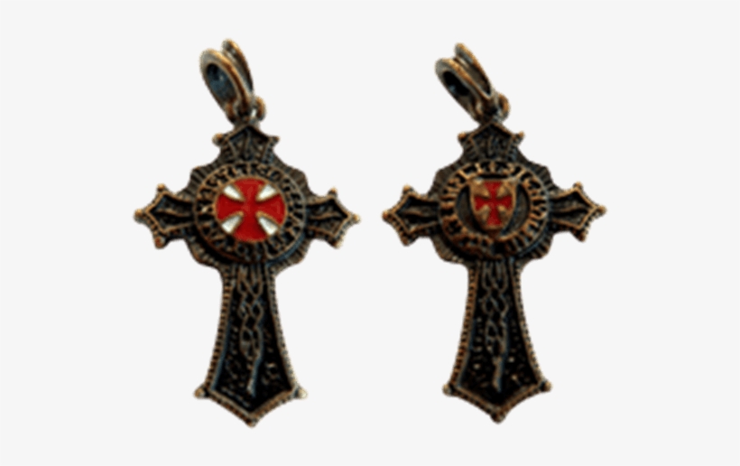 Knights Templar Cross Pendant - Knights Templar Cross Necklace, transparent png download