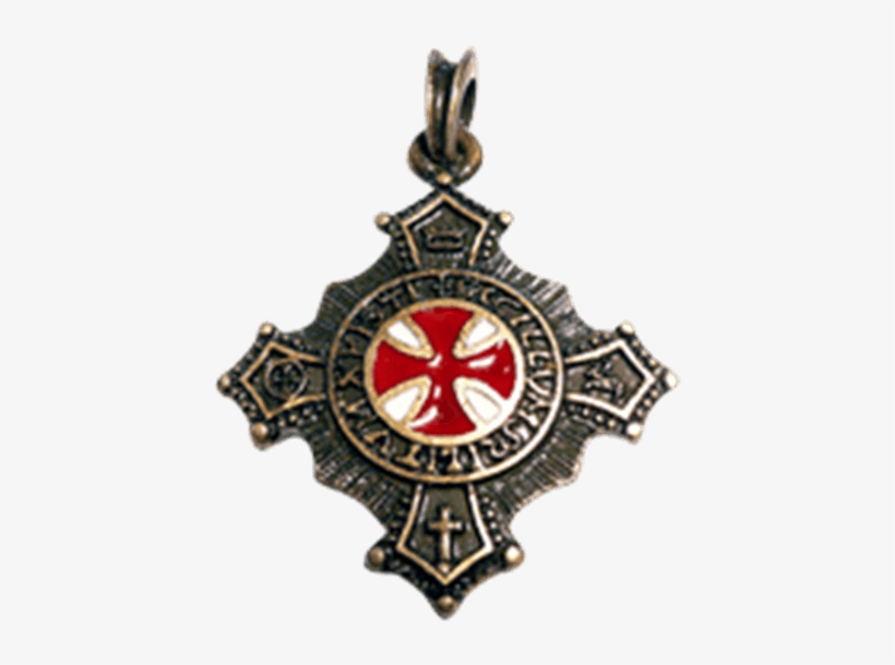 Templar Cross Pendant - Templar Knights+ Chain Am Pendant Amulet Antique Jewel, transparent png download