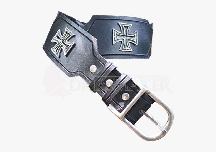 Templar Cross Leather Belt - Leather, transparent png download