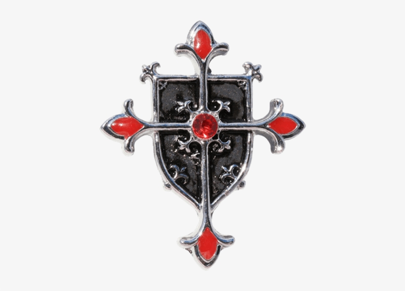 Templar Shield Cross Necklace - "templar Shield Cross Necklace", transparent png download