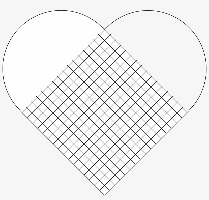 The Xmas Heart Here Is Made To Look Like 'cross Stiches' - Pleated Christmas Hearts, transparent png download