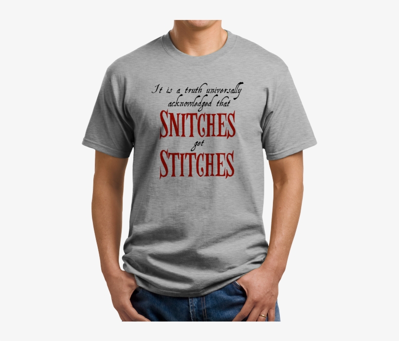 Standard Grey Snitches Get Stitches T-shirt - Shirt, transparent png download