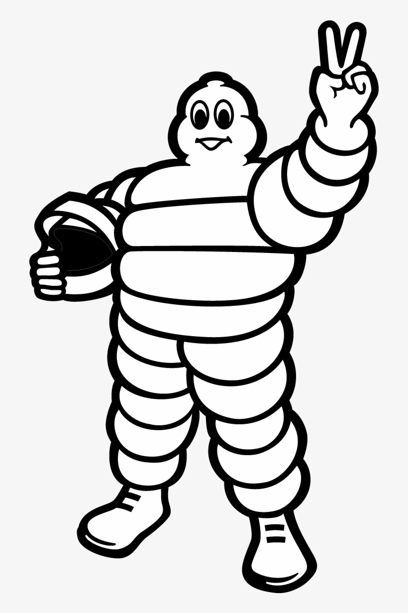Michelin Man Racing Helmet Logo Vector - Michelin Logo Man, transparent png download