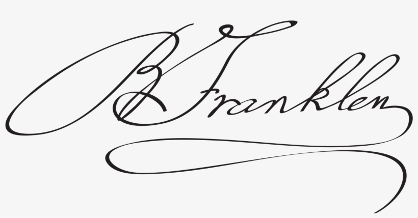 Open - Benjamin Franklin Signature, transparent png download