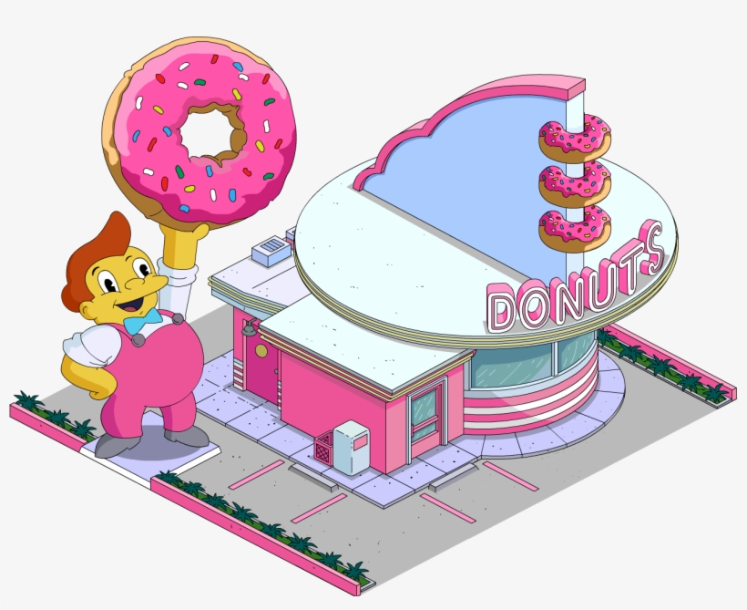 Retro Lard Lad - Lard Lad Donuts Simpson Movie, transparent png download