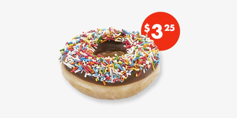 Glazed And Then Dipped In Chocolate Icing And Topped - Krispy Kreme Orlando Chocolate Iced With Sprinkles, transparent png download