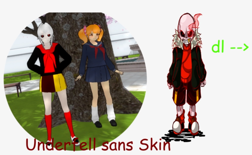 Yandere Sim - Underswap Sans Yandere Simulator, transparent png download
