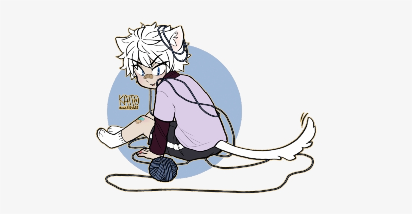 Cat Killua Yarn - Cartoon, transparent png download