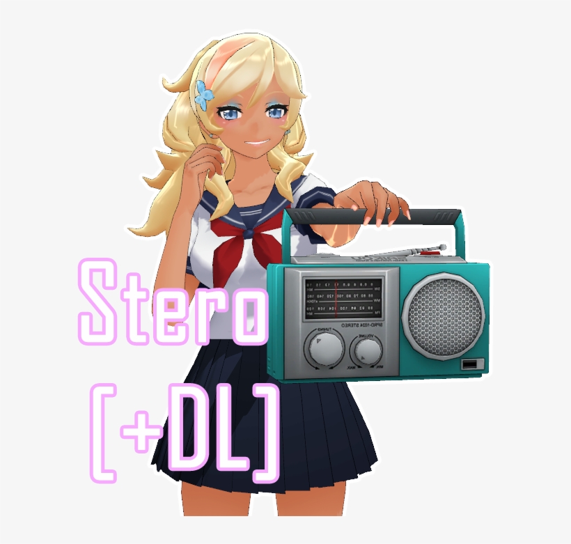 Picture Black And White Stock Yandere Simulator Stereo - Mmd Stereo, transparent png download