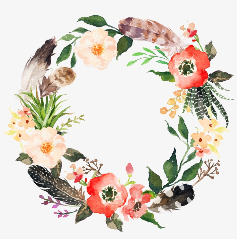 Invitation Wreath Watercolor Painting, transparent png download