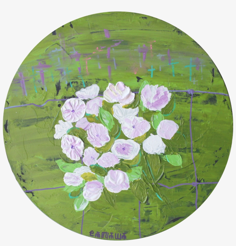 This Painting Is Of Artificial Flowers On A Wire Fence - Moth Orchid, transparent png download