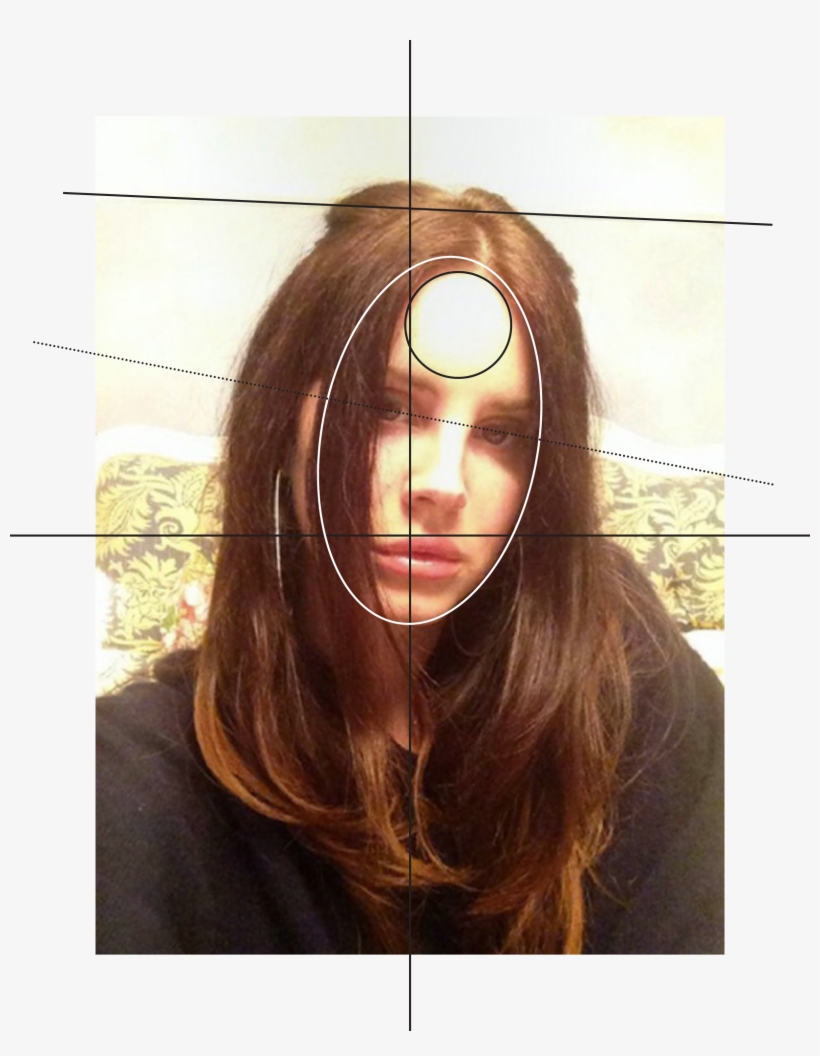 Lana Del Rey Selfie Date Published - Lana Del Rey Asymmetric Face, transparent png download