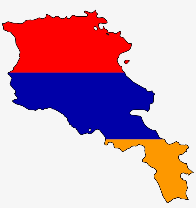 Armenia Flag Map Armenian Flag, Armenian Alphabet, - Armenia Flag Map, transparent png download