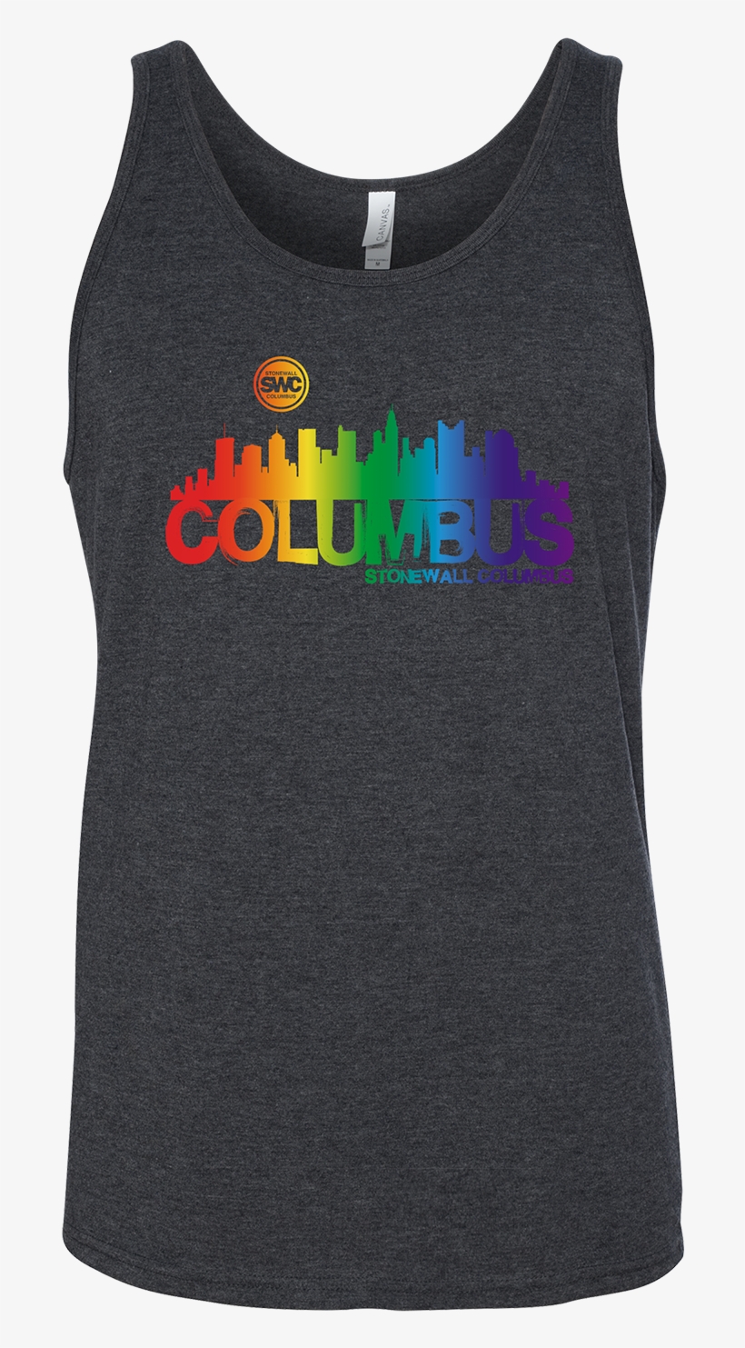 Official Stonewall 2018 Columbus Skyline Dark Grey - Active Tank, transparent png download