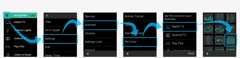 Change Activity Icons On Touch Remotes - Logitech Harmony Elite Background, transparent png download