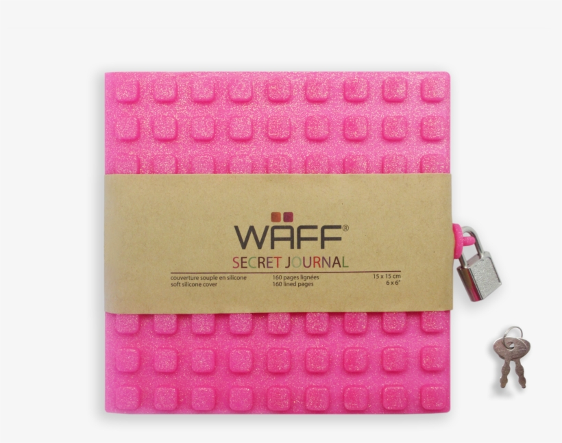 Waff Glitter Secret Diary - Waff Secret Journal Book Pink Glitter, transparent png download