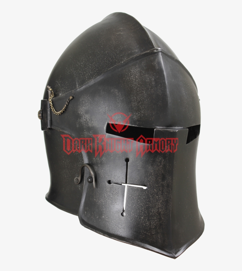 Epic Dark Visored Barbuta Helmet - Visored Barbuta Helmet, transparent png download
