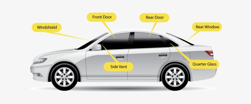 Diagram Of Car Windows - Car, transparent png download