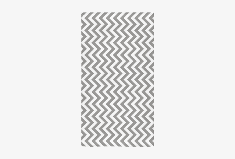 Chevron Zigzag Black & White Transparent Bath Towel - Ornament, transparent png download