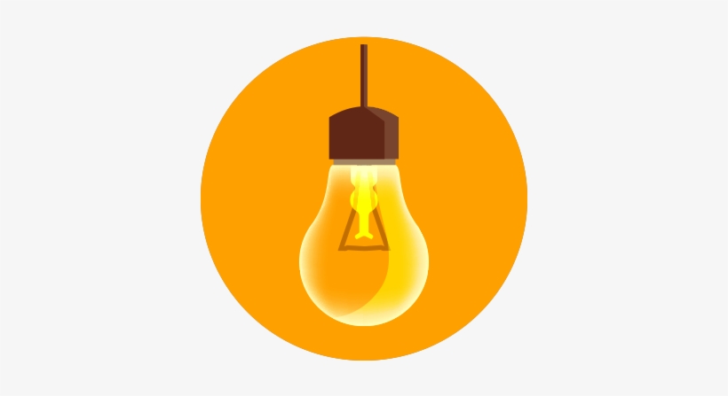 Icon Of A Light Bulb - Home Light Icon, transparent png download
