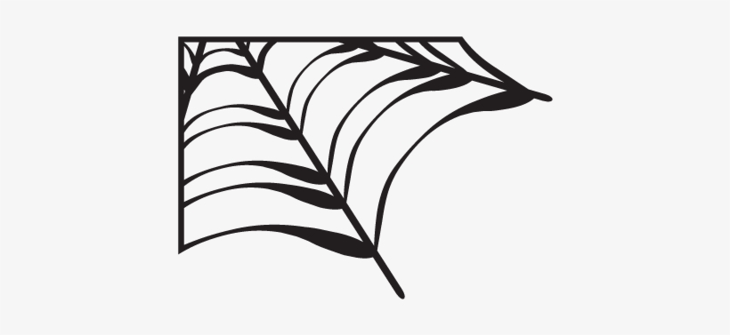 Corner Spiderweb Wall Decal - Spider Web Wall Decal - Vinyl Decal - Car Decal - Vd005, transparent png download