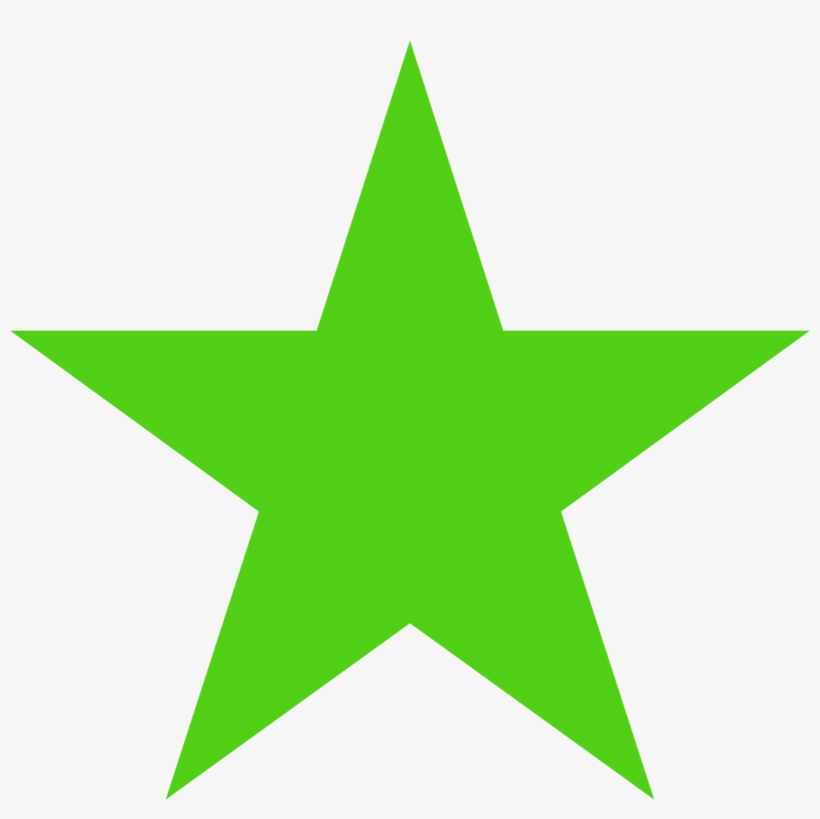 Solid Bright Green Star 1 - Esperanto Logo, transparent png download