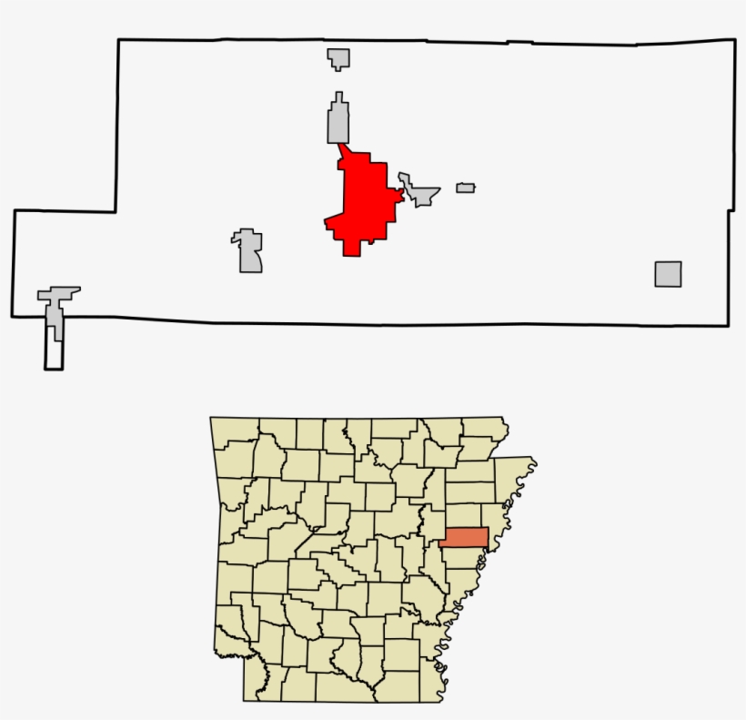 Francis County Arkansas Incorporated And Unincorporated - County Arkansas, transparent png download