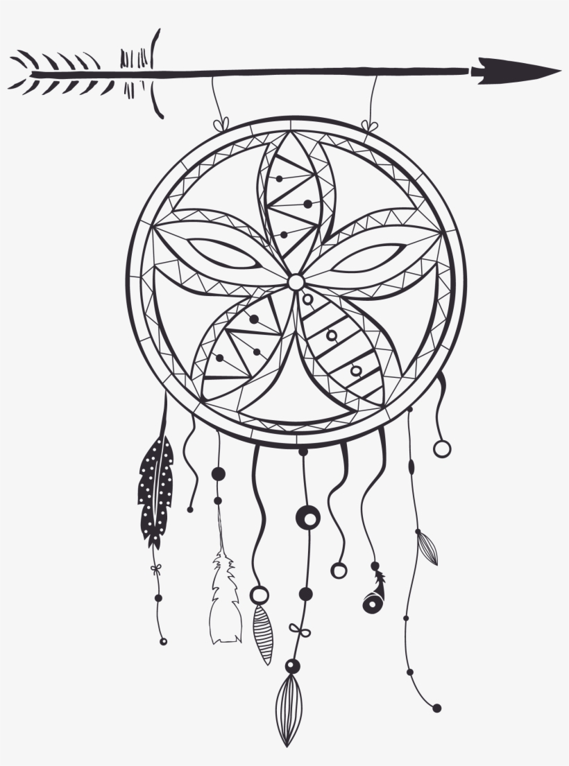 Royalty Free Dreamcatcher Baptism Transprent Png - Atrapasueños Dibujo, transparent png download