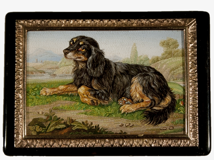 Cavalier King Charles Spaniel Micromosaic Snuff Box, transparent png download