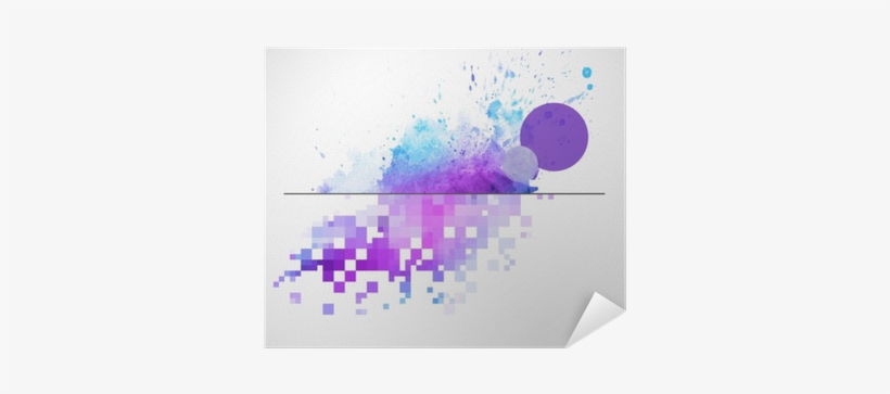 Modern Vector Background With Watercolor Blot Poster - Watercolor Painting, transparent png download