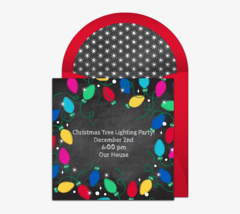 Twinkle Lights Online Invitation - Circle, transparent png download