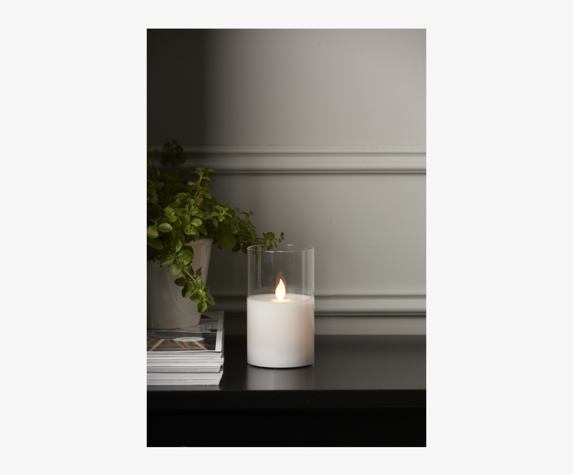 Led Pillar Candle M-twinkle - Candle, transparent png download