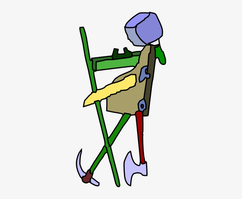 Free Vector Robot Made Of Tools Clip Art - Clip Art, transparent png download