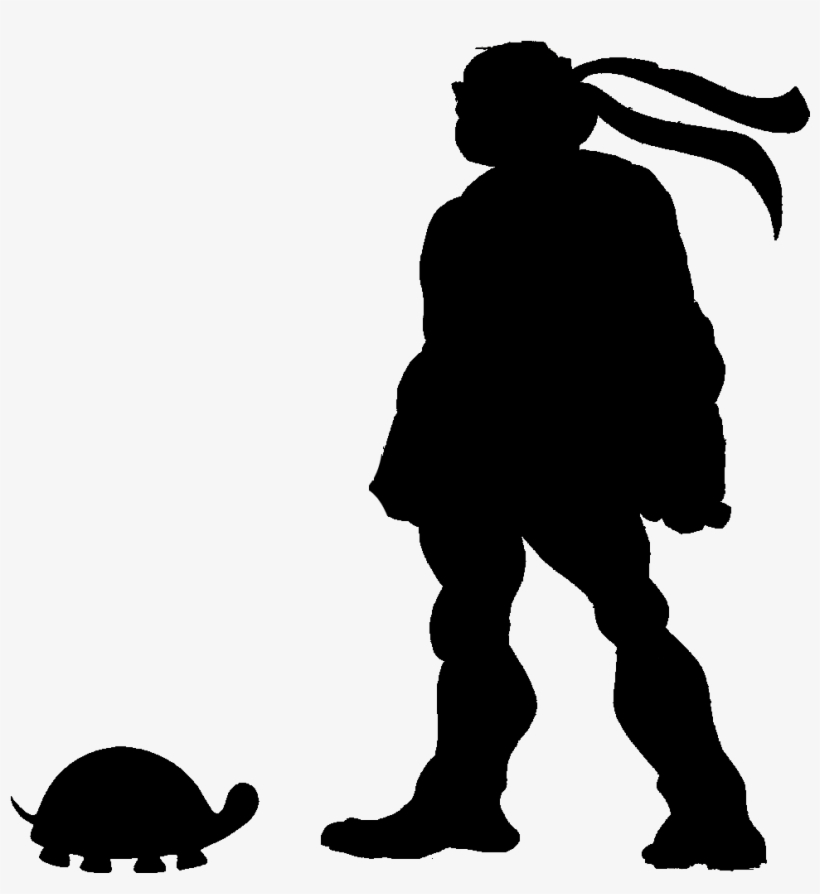 Show On Stage How Big They Are - Tmnt Raphael Silhouette, transparent png download