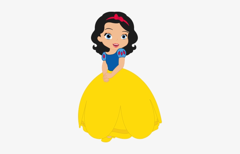 Vestido De Branca De Neve, Cabelos De Branca De Neve,tira - Princesas Disney Bebes Blanca Nieves, transparent png download