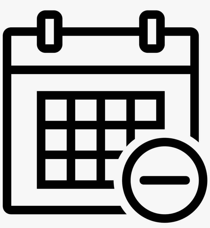 Calendar Minus Icon - Calendar Icon Png Red, transparent png download