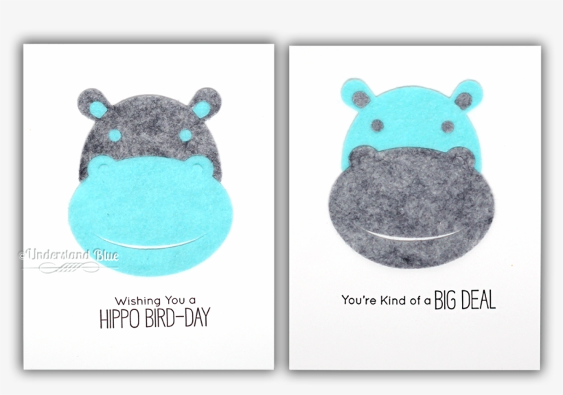 Felt Hippo Birthday Cards By Understand Blue - Crochet, transparent png download