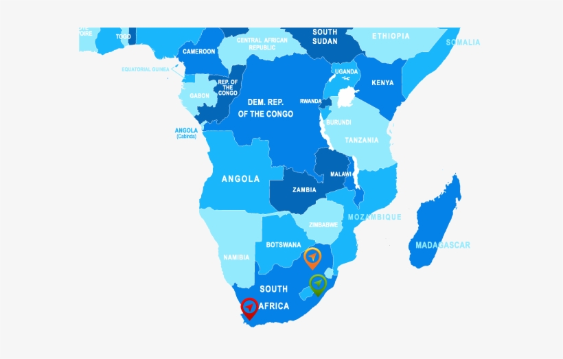 Africa-map - Map Of The World To Americans, transparent png download