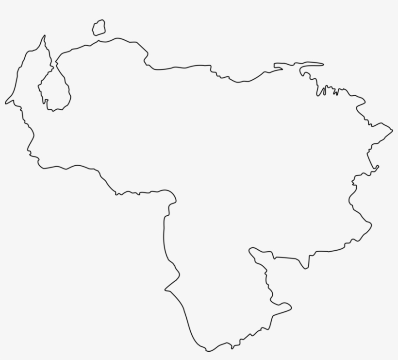 Flag Of Venezuela Mapa Polityczna Line Art - Mapa Venezuela Png, transparent png download