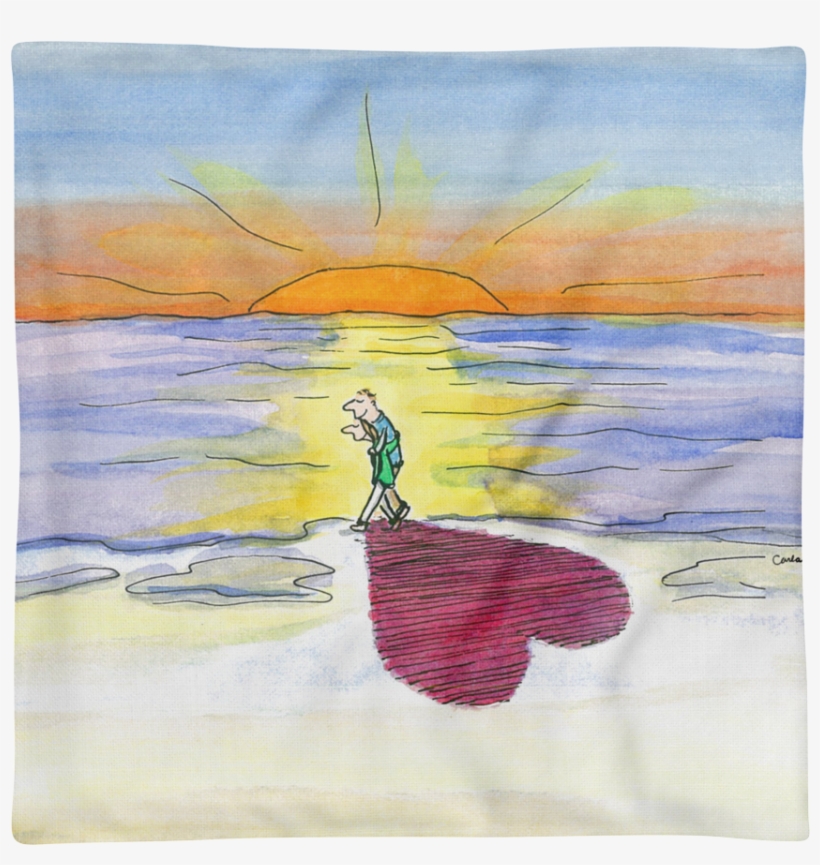 In Love At The Beach Premium Pillow Case - Love, transparent png download