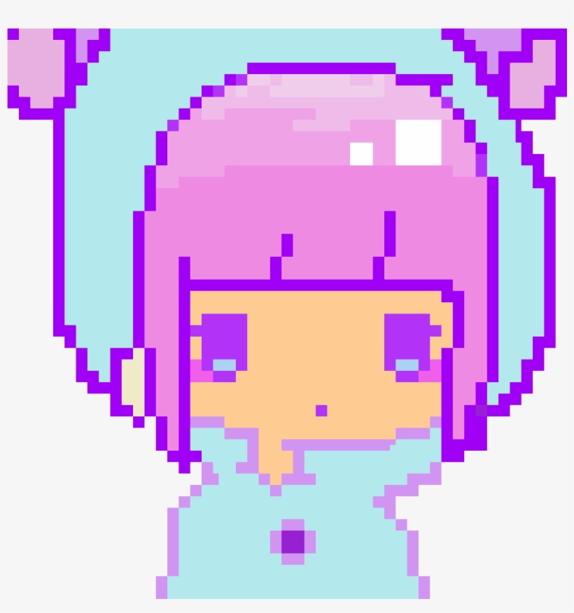 Kawaii Pixel Girl, transparent png download