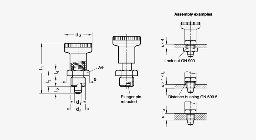 Gn 607 Steel - Ganter Gn617-10-ak Indexing Plunger; Steel, transparent png download