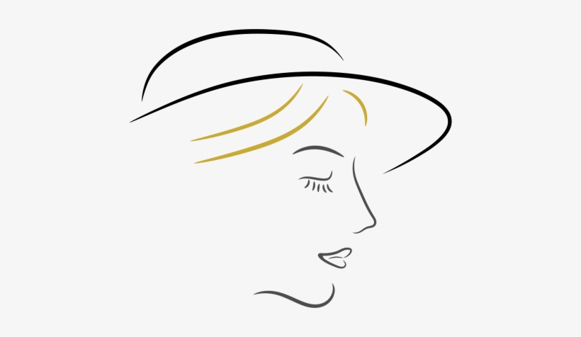 Women Short Hair With A Hat - Hat, transparent png download